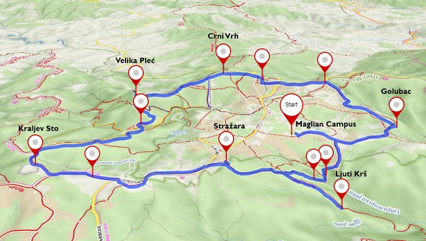 Kružna tura Divčibare - lakša opcija