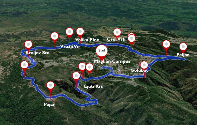 Kružna tura Divčibare - teža opcija
