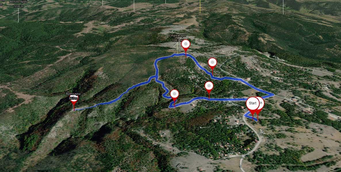 Strme litice Ljutog Krša i zalazak sunca za pamćenje